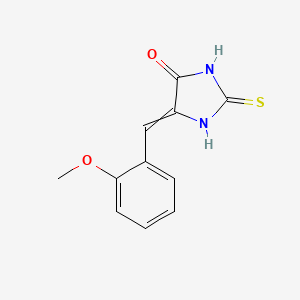 molecular formula C11H10N2O2S B8596578 5-[(2-Methoxyphenyl)methylene]-2-thioxo-4-imidazolidinone 