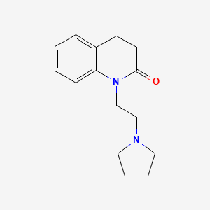 molecular formula C15H20N2O B8596586 1-(2-(pyrrolidin-1-yl)ethyl)-3,4-dihydroquinolin-2(1H)-one 