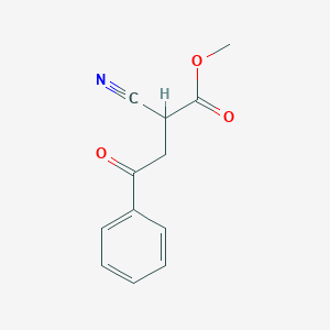 molecular formula C12H11NO3 B8596599 Methyl 2-cyano-4-oxo-4-phenylbutanoate 