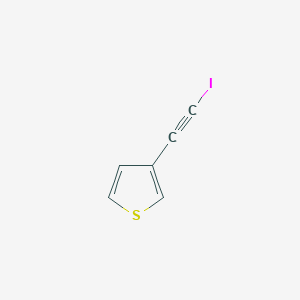 molecular formula C6H3IS B8596612 3-(Iodoethynyl)thiophene 