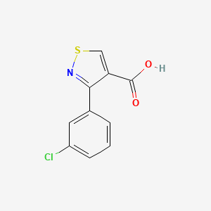 molecular formula C10H6ClNO2S B8596632 3-(m-Chlorophenyl)-4-isothiazolecarboxylic acid 