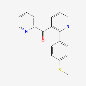 molecular formula C18H14N2OS B8596638 Methanone, [2-[4-(methylthio)phenyl]-3-pyridinyl]-2-pyridinyl- CAS No. 654059-07-1