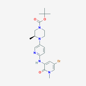 (3S)-tert-Butyl 4-(6-(5-Bromo-1-methyl-2-oxo-1,2-dihydropyridin-3-ylamino)pyridine-3-yl)-3-methylpiperazine-1-carboxylate