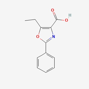 molecular formula C12H11NO3 B8596671 2-Phenyl-5-ethyl-oxazole-4-carboxylic acid 
