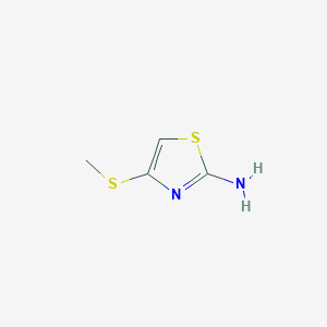molecular formula C4H6N2S2 B8596684 4-(Methylthio)-1,3-thiazol-2-amine 