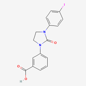 molecular formula C16H13IN2O3 B8596687 3-[3-(4-iodophenyl)-2-oxo-imidazolidin-1-yl]benzoic Acid CAS No. 651748-84-4