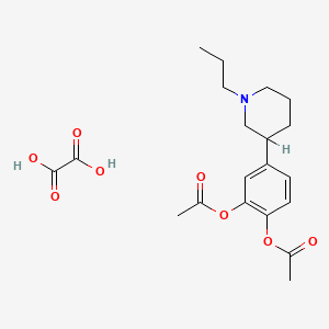 molecular formula C20H27NO8 B8596698 N-Propyl-3-(3',4'diacetoxyphenyl)piperidine oxalate CAS No. 62033-54-9