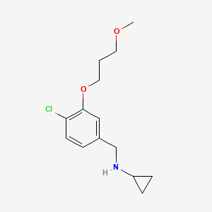 molecular formula C14H20ClNO2 B8596723 N-{[4-Chloro-3-(3-methoxypropoxy)phenyl]methyl}cyclopropanamine CAS No. 920296-64-6