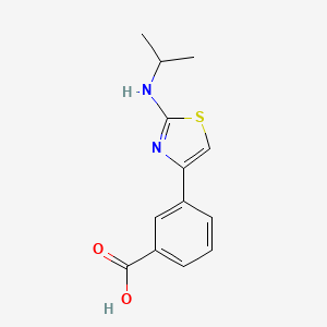 molecular formula C13H14N2O2S B8596734 3-{2-[(Propan-2-yl)amino]-1,3-thiazol-4-yl}benzoic acid CAS No. 860344-61-2