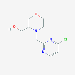 molecular formula C10H14ClN3O2 B8596780 {4-[(4-Chloropyrimidin-2-yl)methyl]morpholin-3-yl}methanol 