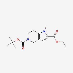 O5-tert-butyl O2-ethyl 1-methyl-6,7-dihydro-4H-pyrrolo[3,2-c]pyridine-2,5-dicarboxylate