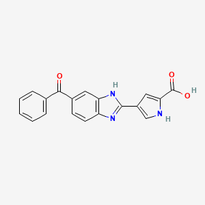 molecular formula C19H13N3O3 B8596827 4-(6-Benzoyl-1H-benzimidazol-2-yl)-1H-pyrrole-2-carboxylic acid CAS No. 920286-02-8