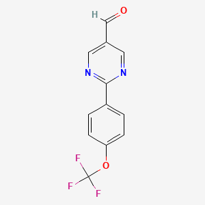 5-Pyrimidinecarboxaldehyde, 2-[4-(trifluoromethoxy)phenyl]-