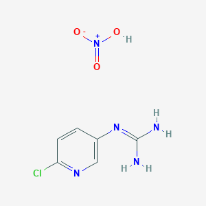 molecular formula C6H8ClN5O3 B8596850 N-(6-chloro-pyridin-3-yl)-guanidine nitrate CAS No. 827598-59-4