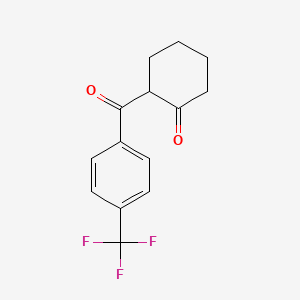 molecular formula C14H13F3O2 B8596891 2-[4-(Trifluoromethyl)benzoyl]cyclohexan-1-one CAS No. 87908-64-3