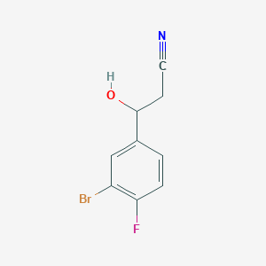 3-(3-Bromo-4-fluorophenyl)-3-hydroxypropanenitrile