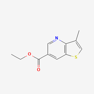 molecular formula C11H11NO2S B8596947 3-Methyl-thieno[3,2-b]pyridine-6-carboxylic acid ethyl ester 