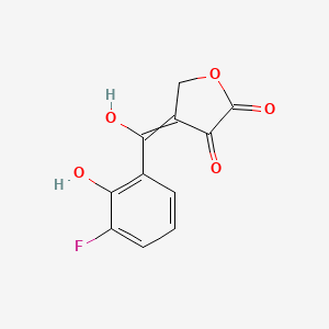 molecular formula C11H7FO5 B8596949 4-[(3-Fluoro-2-hydroxyphenyl)(hydroxy)methylidene]oxolane-2,3-dione CAS No. 112064-68-3