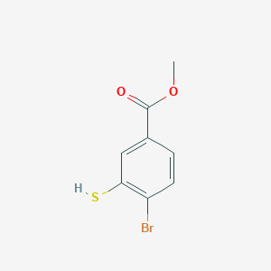 molecular formula C8H7BrO2S B8596954 4-Bromo-3-mercapto-benzoic acid methyl ester 