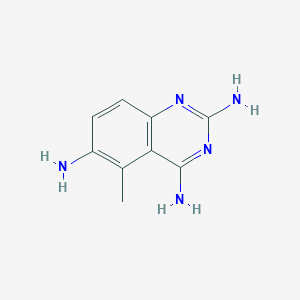 molecular formula C9H11N5 B8596961 2,4,6-Triamino-5-methylquinazoline 