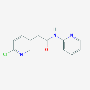 molecular formula C12H10ClN3O B8596966 2-(6-Chloro-pyridin-3-yl)-N-pyridin-2-yl-acetamide 
