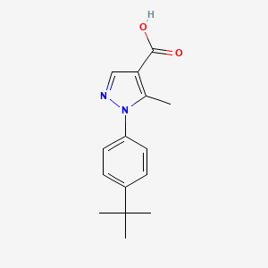 molecular formula C15H18N2O2 B8596999 1-(4-tert-butylphenyl)-5-methyl-1H-pyrazole-4-carboxylic acid 