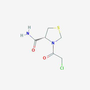 molecular formula C6H9ClN2O2S B8597009 (4R)-3-(chloroacetyl)-1,3-thiazolidine-4-carboxamide CAS No. 637018-75-8