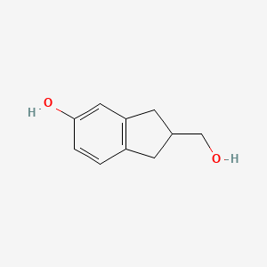 molecular formula C10H12O2 B8597032 2-Hydroxymethyl-indan-5-ol 