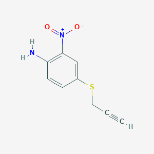 molecular formula C9H8N2O2S B8597056 2-Nitro-4-[(prop-2-yn-1-yl)sulfanyl]aniline CAS No. 54029-51-5