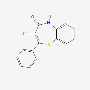 molecular formula C15H10ClNOS B8597068 3-Chloro-2-phenyl-1,5-benzothiazepin-4(5H)-one CAS No. 56718-56-0