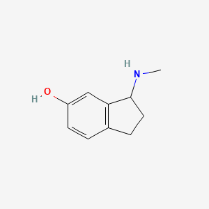 molecular formula C10H13NO B8597219 N-Methyl-6-hydroxy-1-aminoindan 