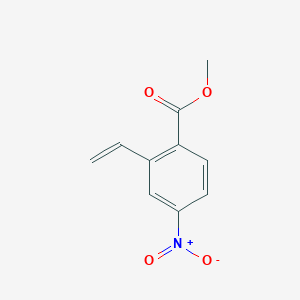molecular formula C10H9NO4 B8597233 Methyl 4-nitro-2-vinylbenzoate 