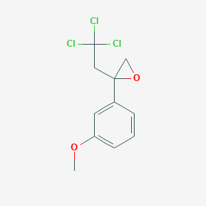 molecular formula C11H11Cl3O2 B8597247 2-(3-Methoxyphenyl)-2-(2,2,2-trichloroethyl)oxirane CAS No. 58993-34-3