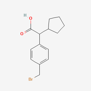 [4-(Bromomethyl)phenyl](cyclopentyl)acetic acid
