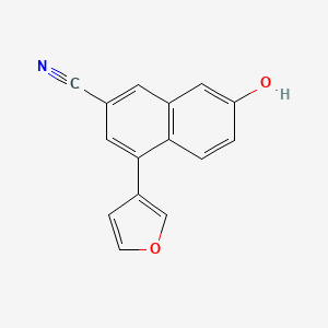 4-(furan-3-yl)-7-hydroxynaphthalene-2-carbonitrile