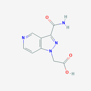molecular formula C9H8N4O3 B8597268 (3-Carbamoyl-pyrazolo[4,3-c]pyridin-1-yl)-acetic acid 