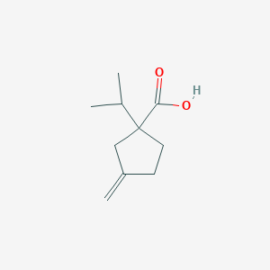 molecular formula C10H16O2 B8597272 3-Methylene-1-isopropylcyclopentanecarboxylic acid 