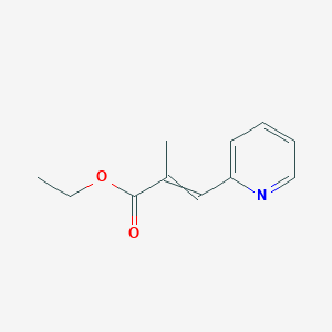 molecular formula C11H13NO2 B8597346 Ethyl 2-methyl-3-(2-pyridyl)acrylate 