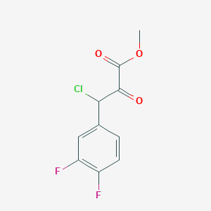 molecular formula C10H7ClF2O3 B8597348 3-Chloro-3-(3,4-difluoro-phenyl)-2-oxo-propionic acid methyl ester 