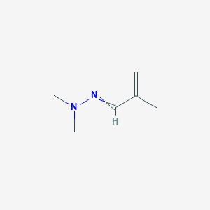 molecular formula C6H12N2 B8597353 1,1-Dimethyl-2-(2-methylprop-2-en-1-ylidene)hydrazine CAS No. 66064-57-1