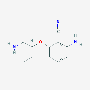 molecular formula C11H15N3O B8597361 2-Amino-6-(1-aminomethyl-propoxy)-benzonitrile 