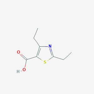 molecular formula C8H11NO2S B8597365 2,4-Diethylthiazole-5-carboxylic acid 