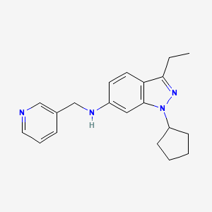 1-Cyclopentyl-3-ethyl-N-[(pyridin-3-yl)methyl]-1H-indazol-6-amine