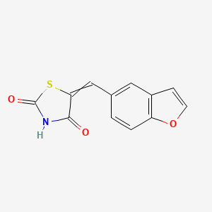 molecular formula C12H7NO3S B8597387 5-[(1-Benzofuran-5-yl)methylidene]-1,3-thiazolidine-2,4-dione CAS No. 648449-78-9