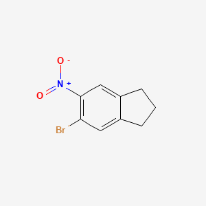 molecular formula C9H8BrNO2 B8597393 5-Bromo-6-nitroindane 