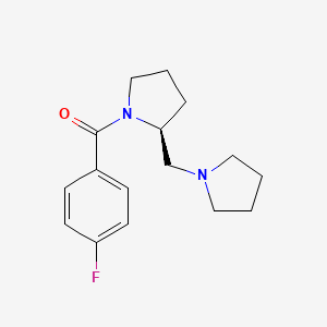 B8597422 (4-fluorophenyl)-[(2S)-2-(pyrrolidin-1-ylmethyl)pyrrolidin-1-yl]methanone CAS No. 911697-03-5