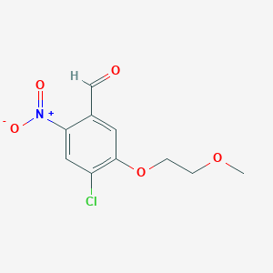 molecular formula C10H10ClNO5 B8597461 4-Chloro-5-(2-methoxyethoxy)-2-nitrobenzaldehyde 