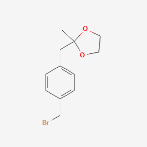 2-{[4-(Bromomethyl)phenyl]methyl}-2-methyl-1,3-dioxolane