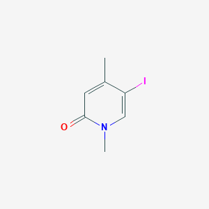 molecular formula C7H8INO B8597500 1,4-dimethyl-5-iodo-2(1H)-pyridone 