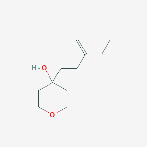 molecular formula C11H20O2 B8597506 4-(3-Methylidenepentyl)oxan-4-ol CAS No. 88664-42-0